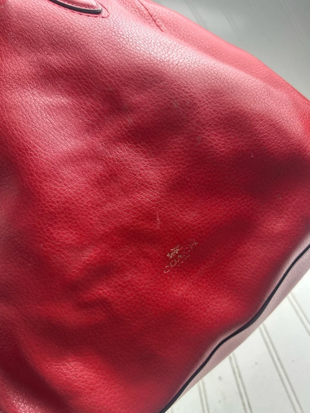 Coach Derby Vintage Y2K Red Leather Tote Bag Women’s - Picture 8 of 15